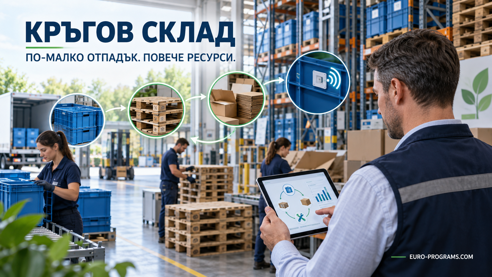 Кръгов склад за намаляване на отпадъците и разходите