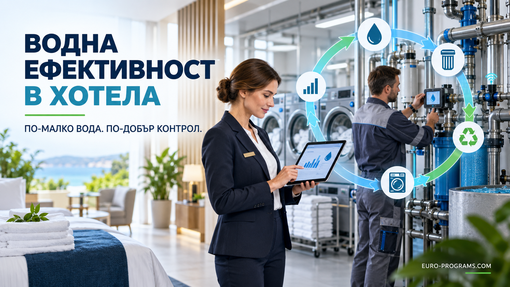 Водна ефективност в хотел чрез мониторинг и повторно използване на вода