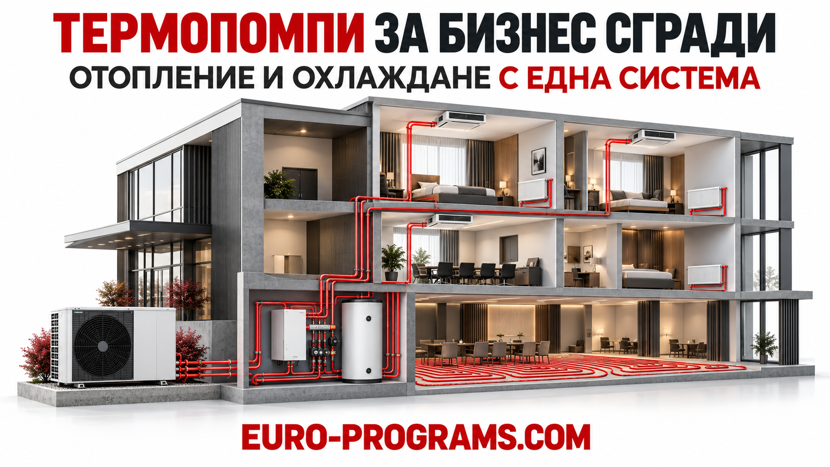 Термопомпи за бизнес сгради с отопление и охлаждане